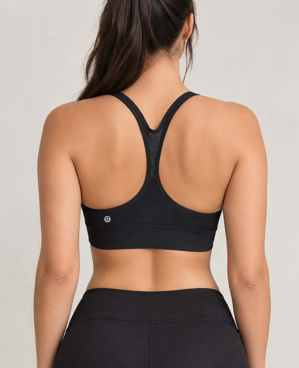 Lululemon Speed Up Bra Black Mesh Racerback size 2